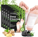 Tudiqe 50PCS Foot Pads, Pure Natural Bamboo Vinegar Ginger Powder Foot Pad for Foot Care, Ginger Foot Pads for Better Sleep, Deep Cleaning Foot Patches
