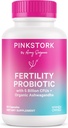 Pink Stork Fertility Support Probióticos para Mujeres con Ashwagandha para Salud Vaginal, Concepción, equilibrio de pH, equilibrio hormonal, y Gut Flora, Suplementos de Fertilidad para Mujeres, 30 cápsulas