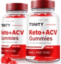 laboratorios rize (Pack of 2 Trinity Keto + ACV Gummies for Advanced Weight Loss, Premium Keto Plus ACV Fórmula, All Natural Apple Cider Vinegar Suplemento, Gummy 500 mg Revisión (120 Gummies)