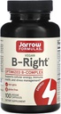 Fórmulas Jarrow B-Right - Vitamina B-Complex Fórmula - Energía & Metabolismo Apoyo - Promueve cerebro, corazón y salud cardiovascular - 100 Servimientos (Pack of 1)