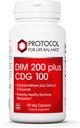 PROTOCOL FOR LIFE BALANCE DIM 200 Plus CDG - 200mg - Calcium & DIM Supplement - for Cleanse Detox & Hormone Metabolism - Calcium D Glucarate - Non-GMO & Kosher - 90 Veg Caps