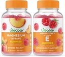 Magnesio vital 85mg + Vitamina E, Gummies Bundle - Gran Tasting, Suplemento de vitamina, Gluten Gratis, GMO Gratis, Chewable Gummy