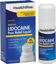 HealthWise 4% Lidocaine Roll-On TEN OTC Strength TENIDO Pain Relief Liquid TENIDO 2.5 oz. 73 mL ANTE No-Greasy, Fórmula no perseguida
