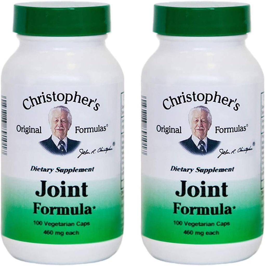 Fórmula conjunta de las Fórmulas Originales de Christopher – 100 cápsulas vegetarianas – Sinergista Herbal Blend para el soporte conjunto – Hecho en EE.UU. - Pack de 2