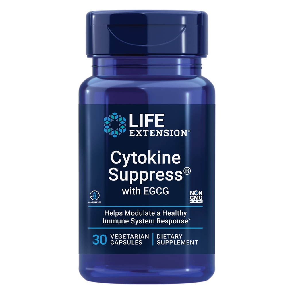 Citokine de extensión de vida Suppress con EGCG, 30 Conde