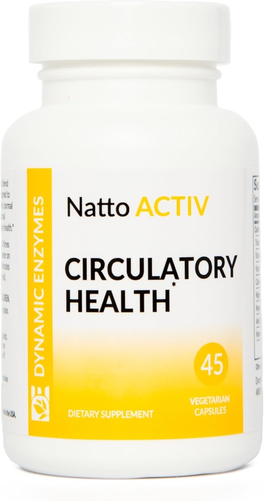 Natto ACTIV – Supports Cardiovascular Health – Nattokinase Plus Serrapeptase & Bromelain - Systemic Enzymes | 45 Count