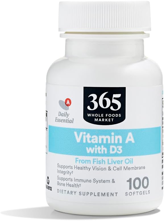365 by Whole Foods Market, Vitamina A &amp; D 400 UI, 100 Cuenta