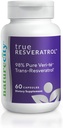 NatureCity TrueResveratrol – Resveratrol Supplement " Anti-Aging Support with 75mg Trans-Resveratrol (98% Pure Veri-te) for Heart, Immune, Bone " Cognitive Health tención 60 Veggie Capsules