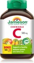 Jamieson Chewable Vitamina C 500 mg Fruto tropical exótico, 120ct, importado de Canadá}