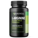 L-Arginina 500mg y Saw Palmetto 500mg - Nitric Oxide and Prostate Health Supplements for Hombre - 60 Cuenta - Resistencia y Tract Urinario Función Soporte - 1 Mes de Suministro - Vegan, Capsules No-GMO
