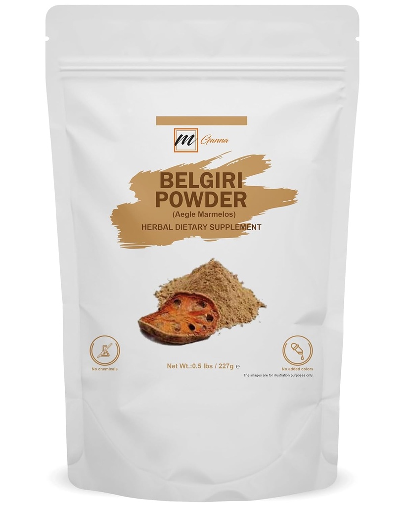 100% Natural Belgiri ← 227 GMS / 0.5 LBS TENIDO Aegle Marmelos Silencio Polvo de Bael Ø Madera Apple Polvo para Salud y Belleza