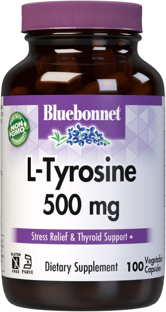 Bluebonnet Ltyrosine 500 Mg Vitamin Capsules, 100 Conde