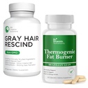 DR VITAMIN SOLUTIONS Gray Hair Rescind and Thermogenic Fat Burner Bundle - 60 caps Cada