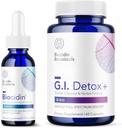 Bio-Botanical Research Biocidin Liquid Formula (1 oz) con GI Detox+ Gentle Binder - Dos productos Detoxification Bundle para apoyar la limpieza " Digestión - Asistencia en la eliminación de toxinas " Biofilm