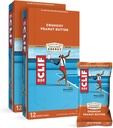 CLIF BARS - Bares de energía - Manteca de cacahuete crujiente - Hecho con avena orgánica - Alimentos vegetales - Vegetariano - Kosher (2.4 Ounce Protein Bares, 24 Cuenta) Embalaje mayo Vary