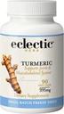 ECLECTIC INSTITUTE Raw Freeze-Dried Turmeric Silencio US Grown ← Vegetariano, No GMO, Gluten Free ← 90 CT (395 mg)