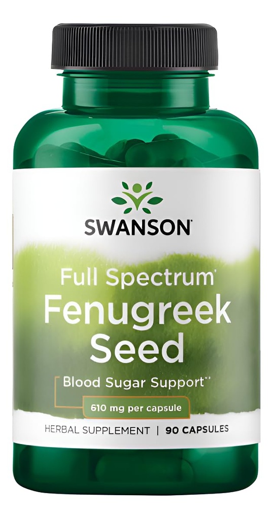 Swanson Full Specturm Fenugreek Seed - Herbal Supplement - (610 Milligrams 90 Capsules)