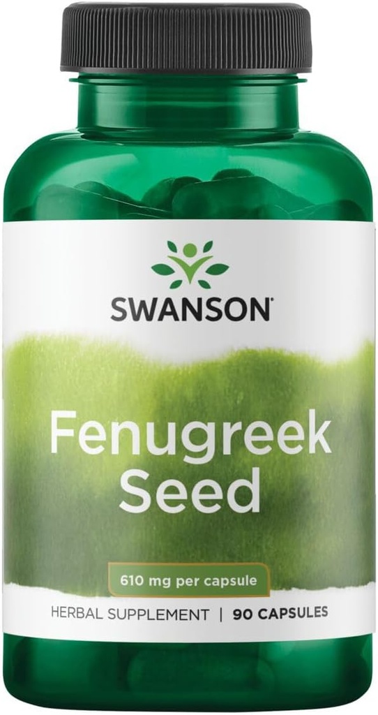 Swanson Full Specturm Fenugreek Seed - Suplemento Herbal - (610 Milligrams 90 Capsules)