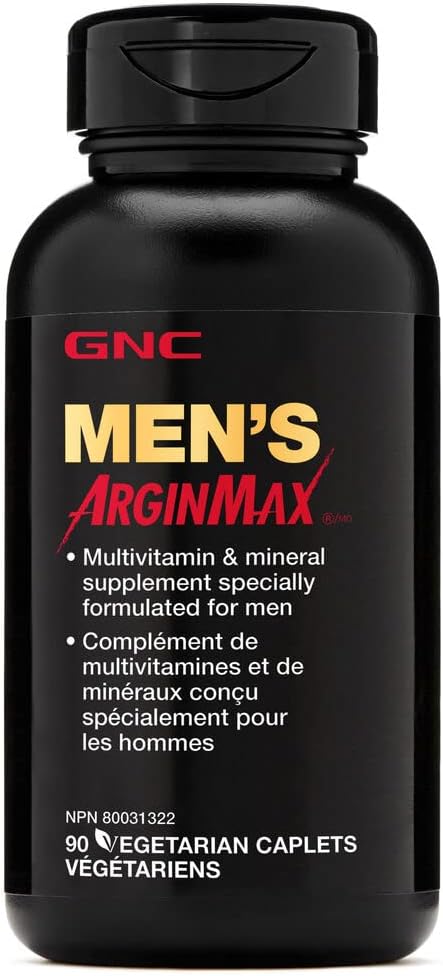 GNC Hombres Arginmax Suplemento de Salud Sexual para Hombres, 90 Conde, apoya flujo sanguíneo y vitalidad