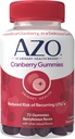 AZO Cranberry Urinary Tract Health Gummies Suplemento dietético, 2 Gummies = 1 vaso de jugo de arándano, ayuda a limpiar y proteger, sabor berrílico natural, no GMO, 72 Gummies