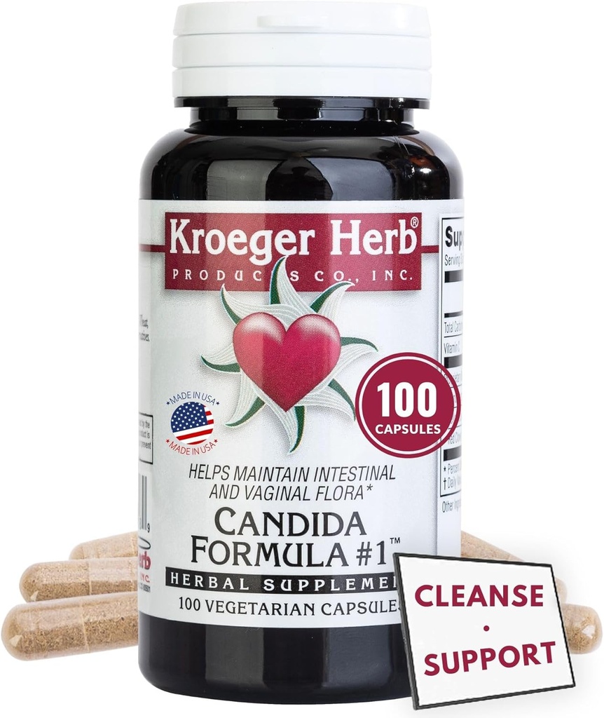 Kroeger Herb Candida Fórmula No 1 Capsules, 100 Conde