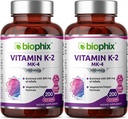 biofix Vitamina K2 MK-4-100 mcg 200 Caps con Alfalfa 2 Pack - Soportes Strong Bones Immune Health