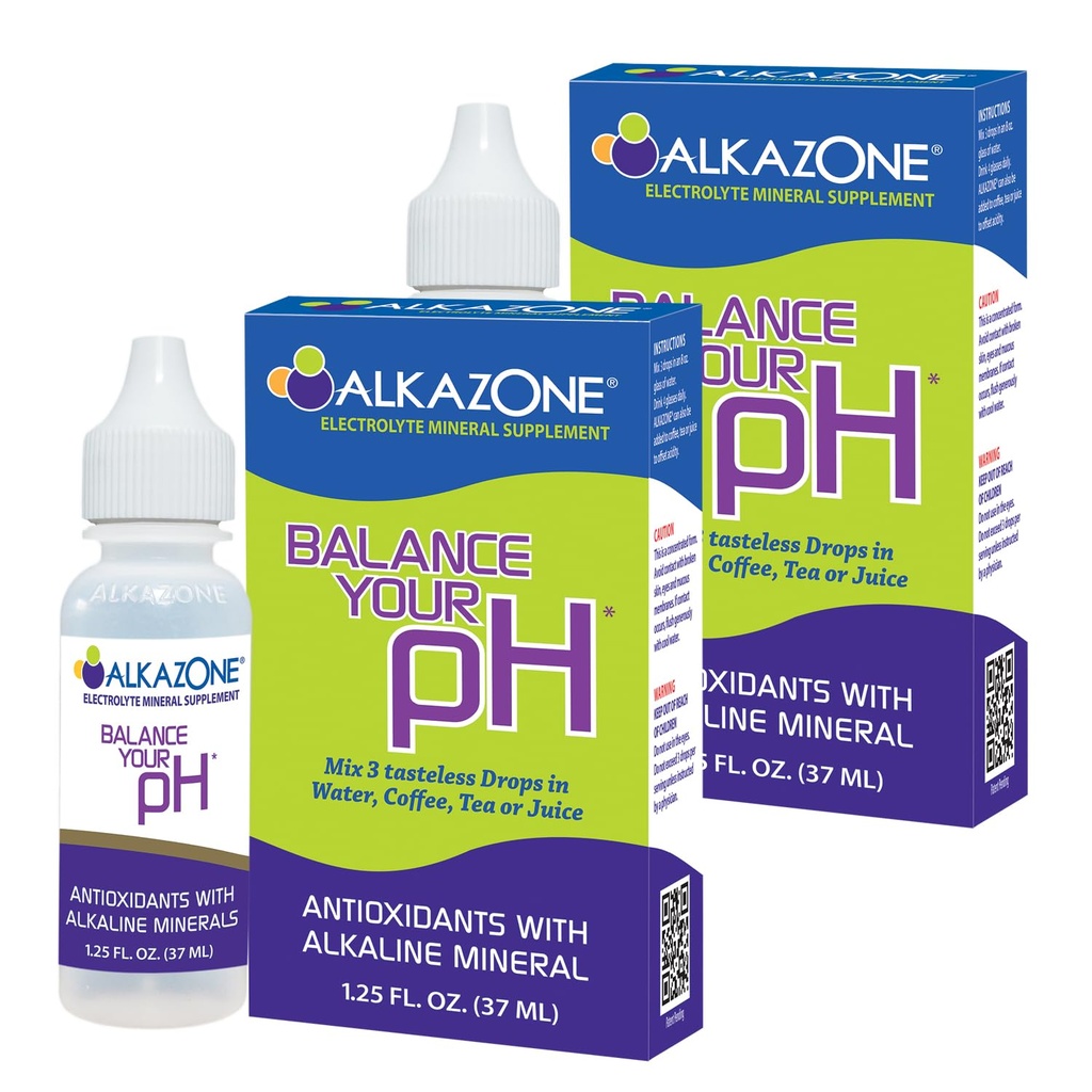 ALKAZONE Balance Sus antioxidantes de pH Booster Mineral Alkaline &amp; Suplementos (2 Packs)