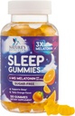 Melatonin Sleep Gummies Sugar Gratis - 6 mg Melatonin Sleep Gummies for Adults, Extra Strength Sleeping Gummy Supplements, Occasional Sleeping Support, 6mg Gomitas para Dormir - 120 Count