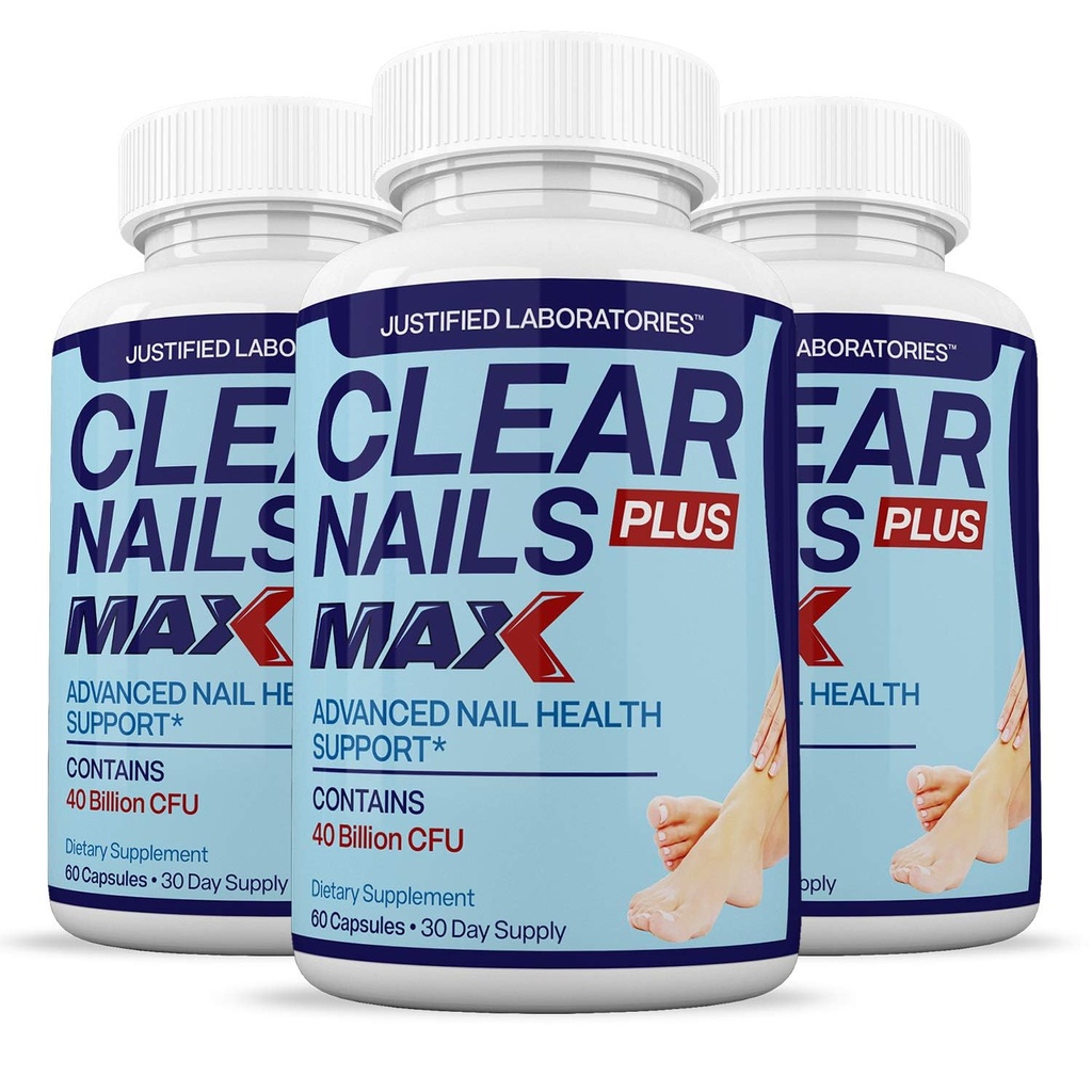 Laboratorios Justificados (3 Pack) Nails Despejados Plus Max Pills 40 Billion CFU Probiótico 60 cápsulas