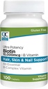 Opciones de calidad Biotina 10.000 mcg + B Tablets 100 cuentan de uñas de ultra potencia, piel, " Apoyo al cabello