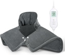 AHORAWISH Calefacción Pad para Neck y Hombros Alivio de Dolor, 2lb Cuello Eléctrico Vibrado Pad Calefacción con 10 Niveles de Calor y Cierre Automotriz apagado, Gran Salto Calentado, Regalos de Cumpleaños para Mujeres Hombres, 17"x23", Grey