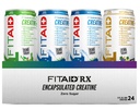 FITAID RX Zero Sugar, Cretina encapsulada, Bebida de recuperación de entrenamiento, All-In-One Blend, BCAAs, Glucosamine, Turmeric, B-Complex, Electrolytes, Variedad Pack, 12 Fl Oz (Pack of 24)