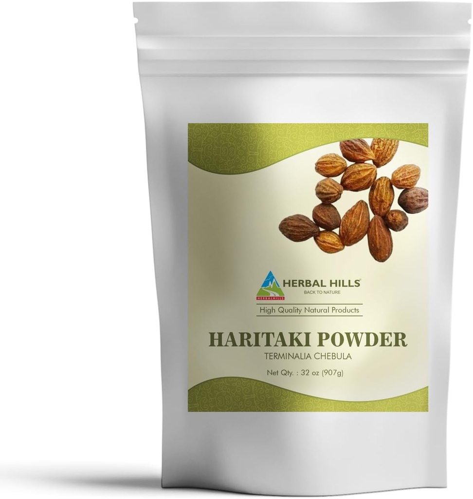 HERBAL HILLS Haritaki Powder Terminalia Chebula Inknut  2 Pound/32 Oz Silencio Pack of 1