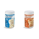 Quest Nutrition Vainilla Milkshake Protein Powder, 24g de Protein, 1g de azúcar, 1,6 libras, 23 piezas " Cinnamon Crunch Protein Powder, 20g Protein, 2g Net Carb, 1g Sugar, Low Carb
