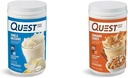 Quest Nutrition Vainilla Milkshake Protein Powder, 24g de Protein, 1g de azúcar, 1,6 libras, 23 piezas " Cinnamon Crunch Protein Powder, 20g Protein, 2g Net Carb, 1g Sugar, Low Carb