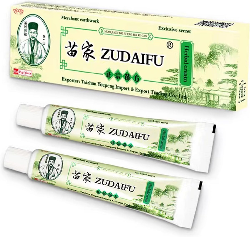 2 Pcs Natural China Herbal Eczema Crema, Eczema Alivio ungüento para el cuerpo completo picazón, sequedad, enrojecimiento, acné, espinillas, ampollas, trituración, asado y piel sensible