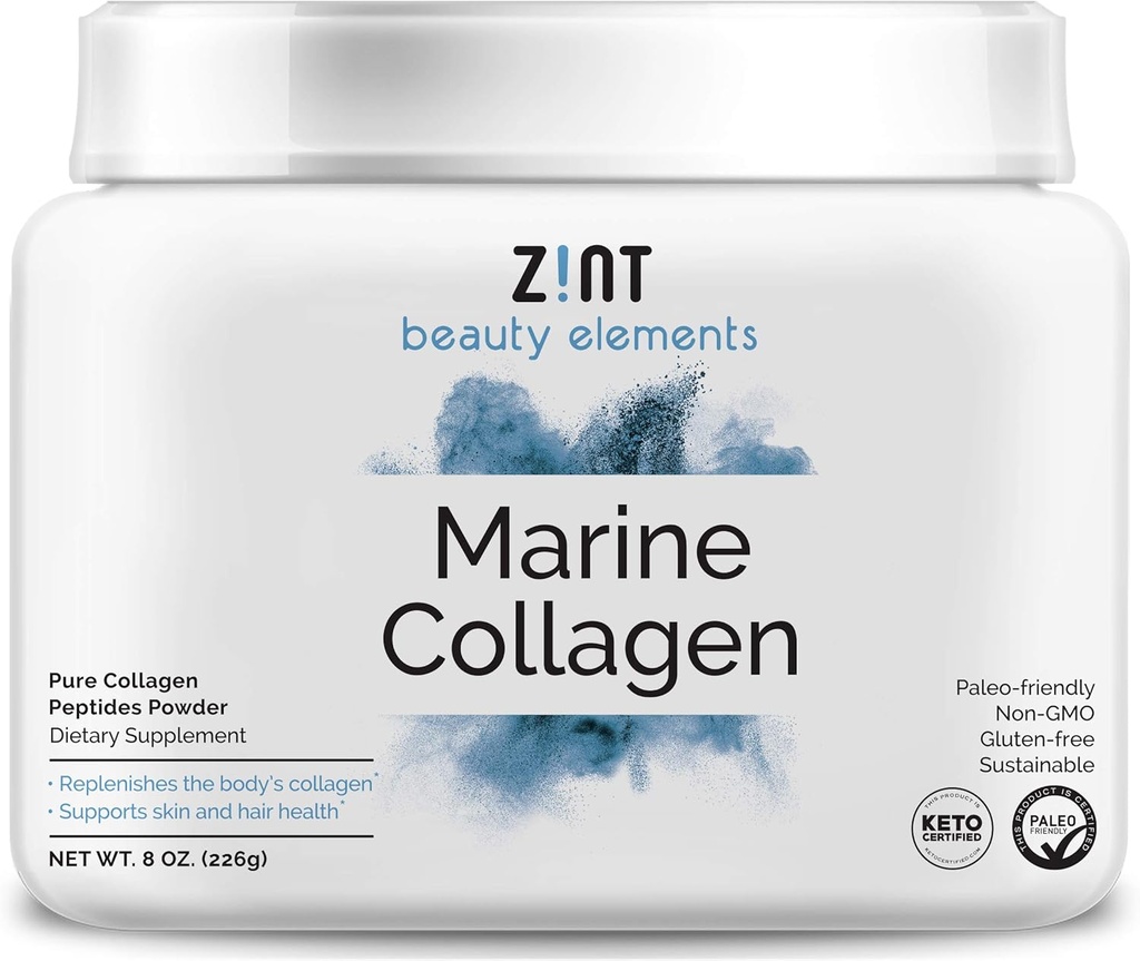 Hidrolyzed Marine Collagen Powder (8 oz): Anti Aging Collagen Peptides Protein Suplementos de Japón - Unflavored, Paleo Certified, Sustainable, Non GMO - Beauty, Skin, Hair & Nails