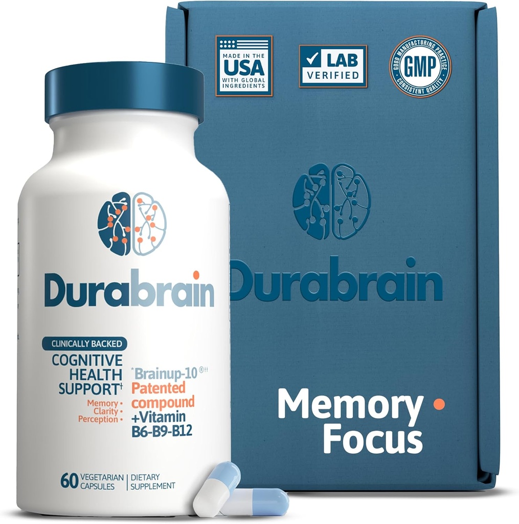 Suplemento Nootropic Brain Support para la memoria y el foco, mejorar su salud cognitiva, claridad mental y atención, 60 cápsulas