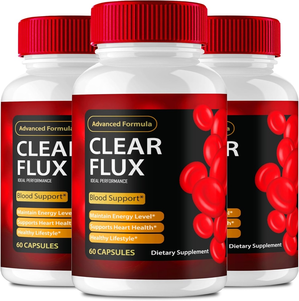 Suplemento de flujo claro, Super Boost Clear Flux Supplement, Clear Flux Pills, Official Formula, Premium Support to Maintain Stable Levels &amp; Healthy Circulation, Clear Flux Health Reviews (3 Pack)