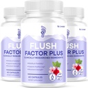 (3 Pack) Factor de Flush Plus - Factor oficial de Flush Plus cápsulas, FlushFactorPlus revisión, Factor de FlushPlus suplemento píldoras de soporte, FlushFactor Plus Todos los ingredientes naturales, 180 cápsulas para 3 meses
