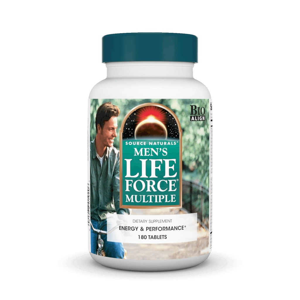 Source Naturals Men's Life Force Multiple Daily Multivitamin & Immune Health Supplement - 13 Essential Vitamins, Nutrients & Minerals - 180 Tablets