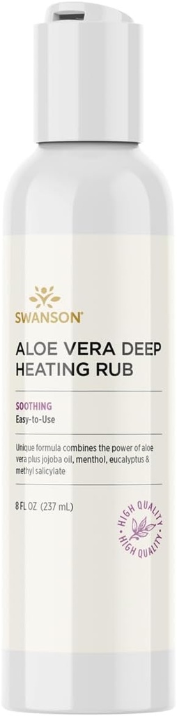 Swanson Aloe Vera Calefacción profunda Rub 8 fl Ounce (237 ml) Gel