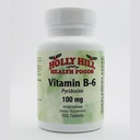 Holly Hill Health Foods, vitamina B6, 100 Tablets