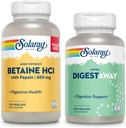 SOLARAY Betaine HCl con Pepsin y Super Digestaway - Digestive Health Bundle