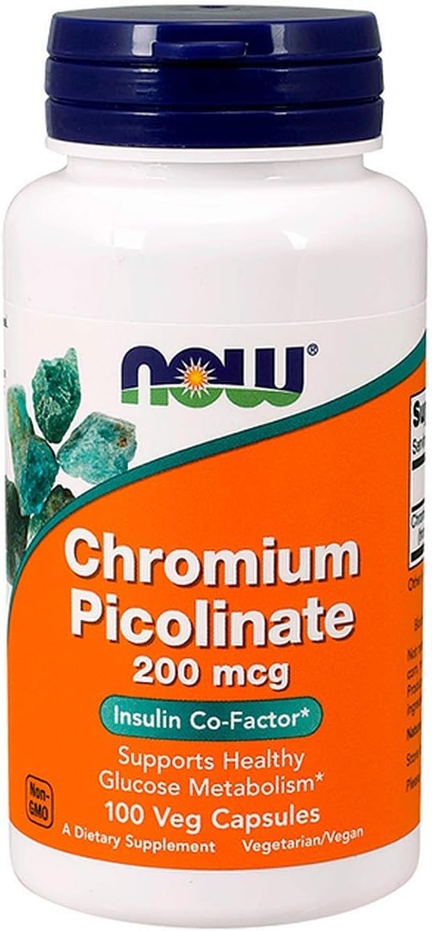 AHORA Chromium Picolinate 200mcg, 100 cápsulas (Pack of 2)