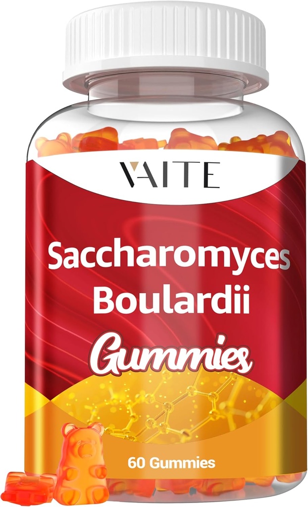 Saccharomyces Boulardii Probiotics 500mg - Gut Health Supplements & Candida Support, Probiotic for Women &amp; Men, Digestive & Immune Supports, Supplement, Non-GMO, Gluten Free, 60 Vegan Gummies