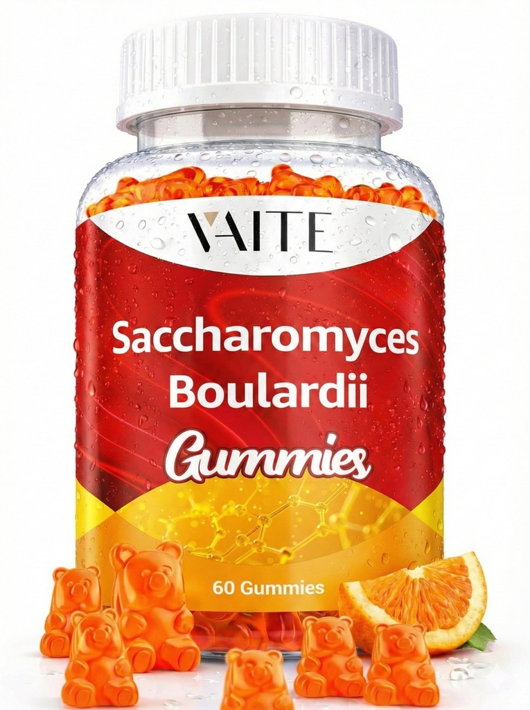 Saccharomyces Boulardii Probiotics 500mg - Gut Health Supplements & Candida Support, Probiotic for Women &amp; Men, Digestive & Immune Supports, Supplement, Non-GMO, Gluten Free, 60 Vegan Gummies