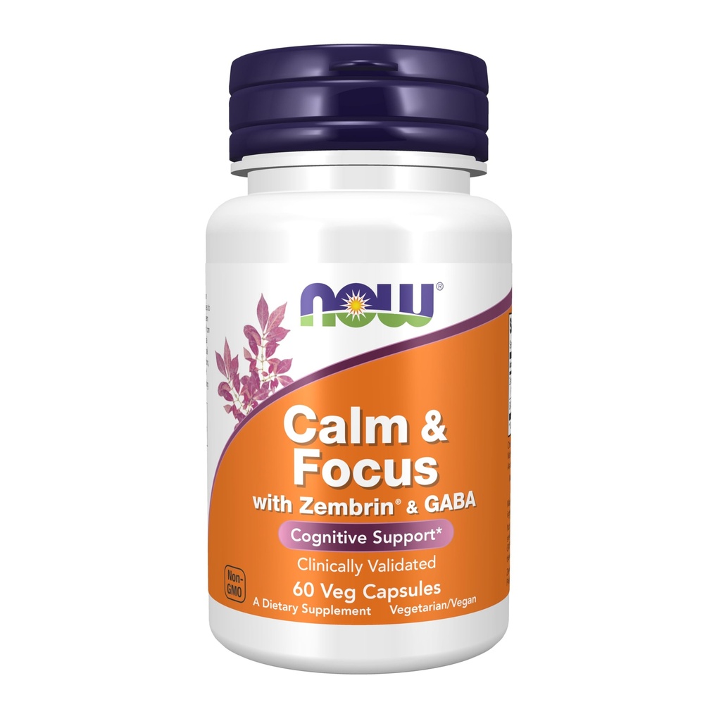 AHORA Suplementos Calm " Focus with Zembrin® " GABA, Cognitive Support*, Clinically Validated, 60 Veg Capsules