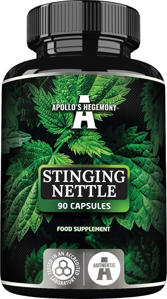 APOLLO'S HEGEMONY Stinginging Nettle 500 mg - High Strength Extract DER 4:1, 90 cápsulas Vegan, 3 meses de suministro, suplemento herbal para apoyar la salud cardiovascular