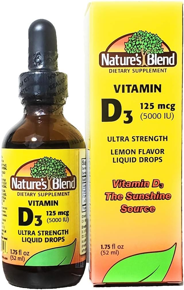 Las gotas de vitamina D3 de la naturaleza, 5000 UI